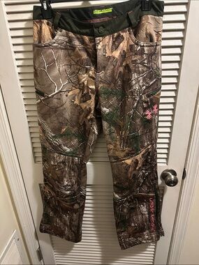 Under Armour Realtree Camo Boot Cut Pants with Pink Logo